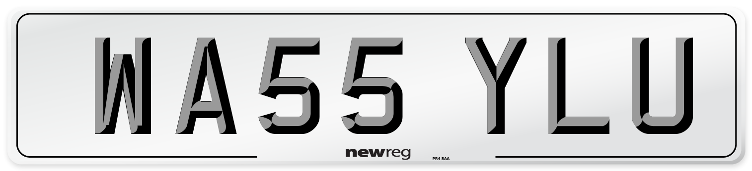 WA55 YLU Number Plate from New Reg